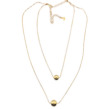 Load image into Gallery viewer, SN445 Double chain with 18K Gold plated balls