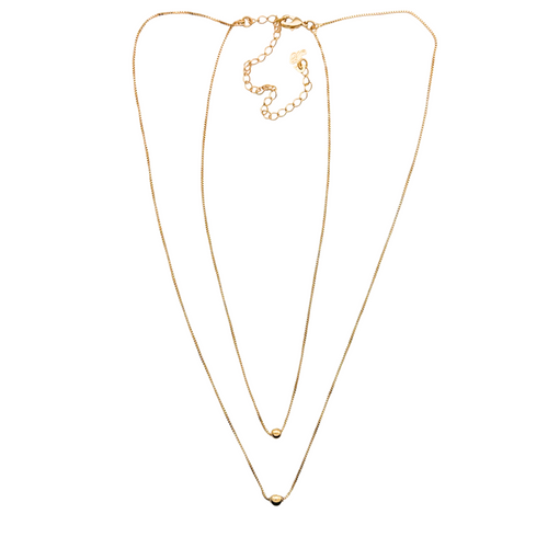 SN445A Double 18K Gold Plated chain with tiny little balls