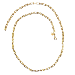 SN447B 18''  small links 18K Gold Plated Chain