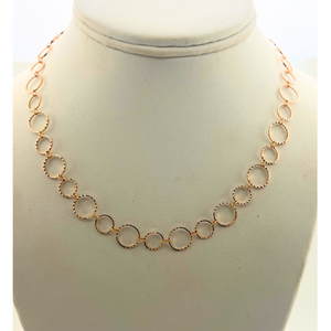 SN448B 16'' Circles 18K Gold Plated Chain