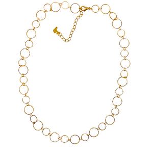 SN448B 16'' Circles 18K Gold Plated Chain