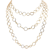 Load image into Gallery viewer, SN448 52&#39;&#39; Circles 18K Gold Plated Chain