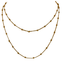 Load image into Gallery viewer, SN456A 31.5&#39;&#39; Little ball 18K Gold Plated chain