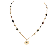 Load image into Gallery viewer, SN461 Evil Eye chain with a Mother of Pearl Pendent