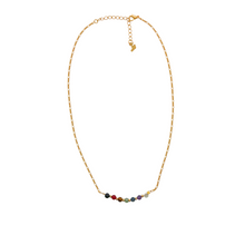 Load image into Gallery viewer, SN462 18K Gold Plated Necklace with semi precious stones