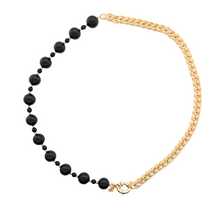 Load image into Gallery viewer, SN468ON Onyx and 18K Gold Plated Necklace