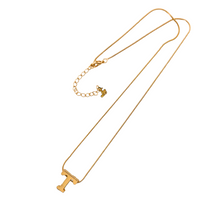 Load image into Gallery viewer, SN472 16&#39;&#39; Chain and 18K Gold Plated Initial Pendant