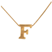 Load image into Gallery viewer, SN472 16&#39;&#39; Chain and 18K Gold Plated Initial Pendant