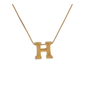 SN472 16'' Chain and 18K Gold Plated Initial Pendant