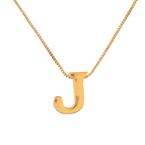 SN472 16'' Chain and 18K Gold Plated Initial Pendant