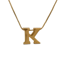 Load image into Gallery viewer, SN472 16&#39;&#39; Chain and 18K Gold Plated Initial Pendant