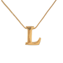 Load image into Gallery viewer, SN472 16&#39;&#39; Chain and 18K Gold Plated Initial Pendant