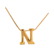 Load image into Gallery viewer, SN472 16&#39;&#39; Chain and 18K Gold Plated Initial Pendant