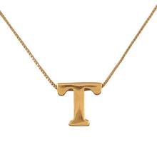 Load image into Gallery viewer, SN472 16&#39;&#39; Chain and 18K Gold Plated Initial Pendant