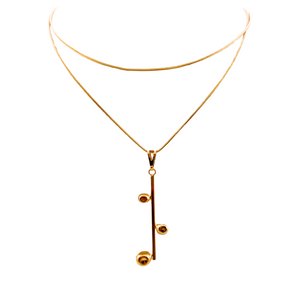 SN473 32'' 18K Gold Plated chain with a Pendant