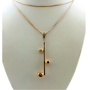 SN473 32'' 18K Gold Plated chain with a Pendant