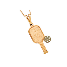 Load image into Gallery viewer, SN481A One Paddle 18K Gold Plated Pickleball Neckace
