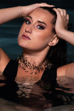 Load image into Gallery viewer, SN485ON 18K Gold Plated Necklace with Onyx