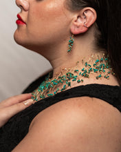 Load image into Gallery viewer, SN485TQ 18K Gold Plated Necklace with natural Turquoise Stones