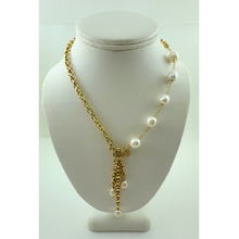 Load image into Gallery viewer, SN487FP 18K Gold Plated Necklace with fresh water Pearls