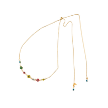 Load image into Gallery viewer, SN499MT 18K Gold Plated adjustable Necklace with multi evil eyes