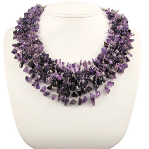 SN500 Semi precious Stones 12 Strand Necklaces