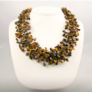 SN500 Semi precious Stones 12 Strand Necklaces