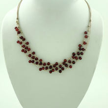 Load image into Gallery viewer, SN501AG Hand woven Necklace with 4mm agate stones