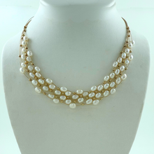 Load image into Gallery viewer, SN501FP Hand woven freshwater Pearl Necklace