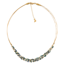 Load image into Gallery viewer, SN501AZ Hand woven Necklace with mini Azurite Stones
