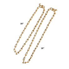 Load image into Gallery viewer, SN502A 16 inches 18K Gold Plated "U" link Chain