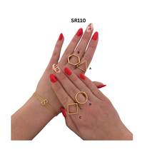 Load image into Gallery viewer, SR110D &quot;circle&quot; 18K Gold Plated Ring