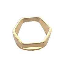 Load image into Gallery viewer, SR110B &quot;Octagonal&quot; Geometric 18K Gold Plated Ring