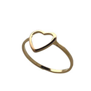 SR116A 18K Gold Plated Heart Shape Ring
