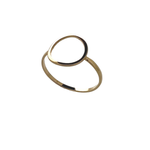 SR116D 18K Gold Plated Circle Shape Ring