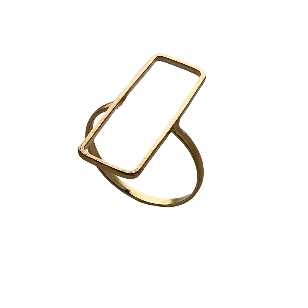 SR117E   Elongated Rectangular Shape Ring