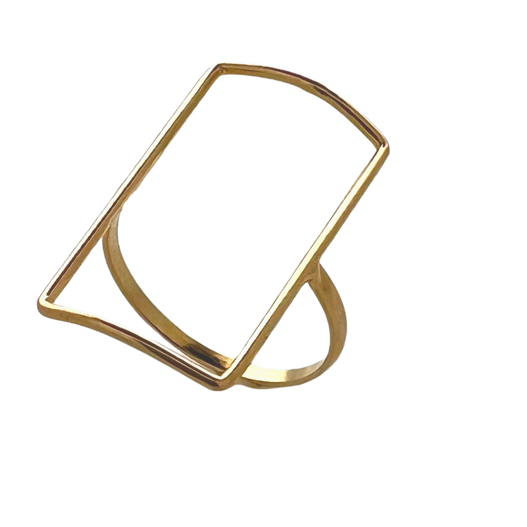 SR117A  Rectangle Shape Ring