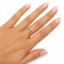 Load image into Gallery viewer, SR136 18K Gold plated "X" design Ring