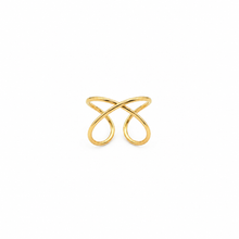 Load image into Gallery viewer, SR136 18K Gold plated "X" design Ring
