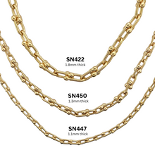 Load image into Gallery viewer, SN447C 22&#39;&#39;  small links 18K Gold Plated Chain