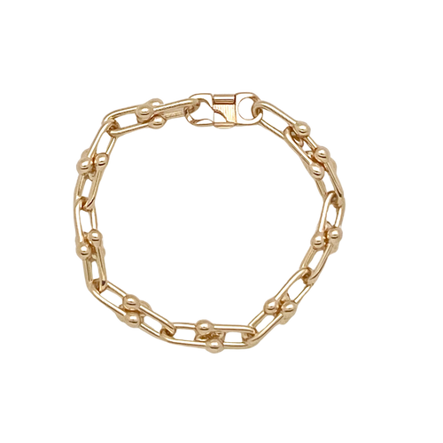 SB253 18K Gold plated thick link bracelet