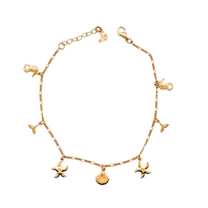 SB293 "Sealife" 18K Gold Plated Bracelet