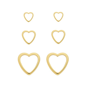 SE798A "Heart shape" stud Earrings