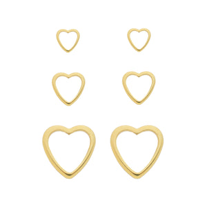 SE798C "Heart shape" stud Earrings