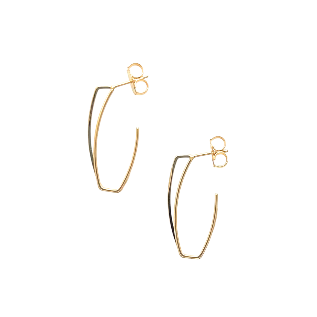 SE928 18K Gold Plated Double wire Earrings
