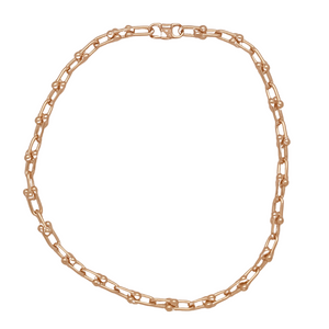 SN422 18''  Large link 18K Gold Plated Necklace