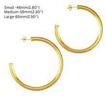 Load image into Gallery viewer, SE763ASM 18k Gold Plated Hoops