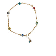 Load image into Gallery viewer, SA001MT  Evil Eye Ankle Bracelet