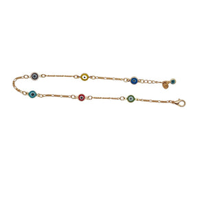 SA001MT  Evil Eye Ankle Bracelet