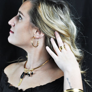 SE760AXS 18k Gold Plated Hoops